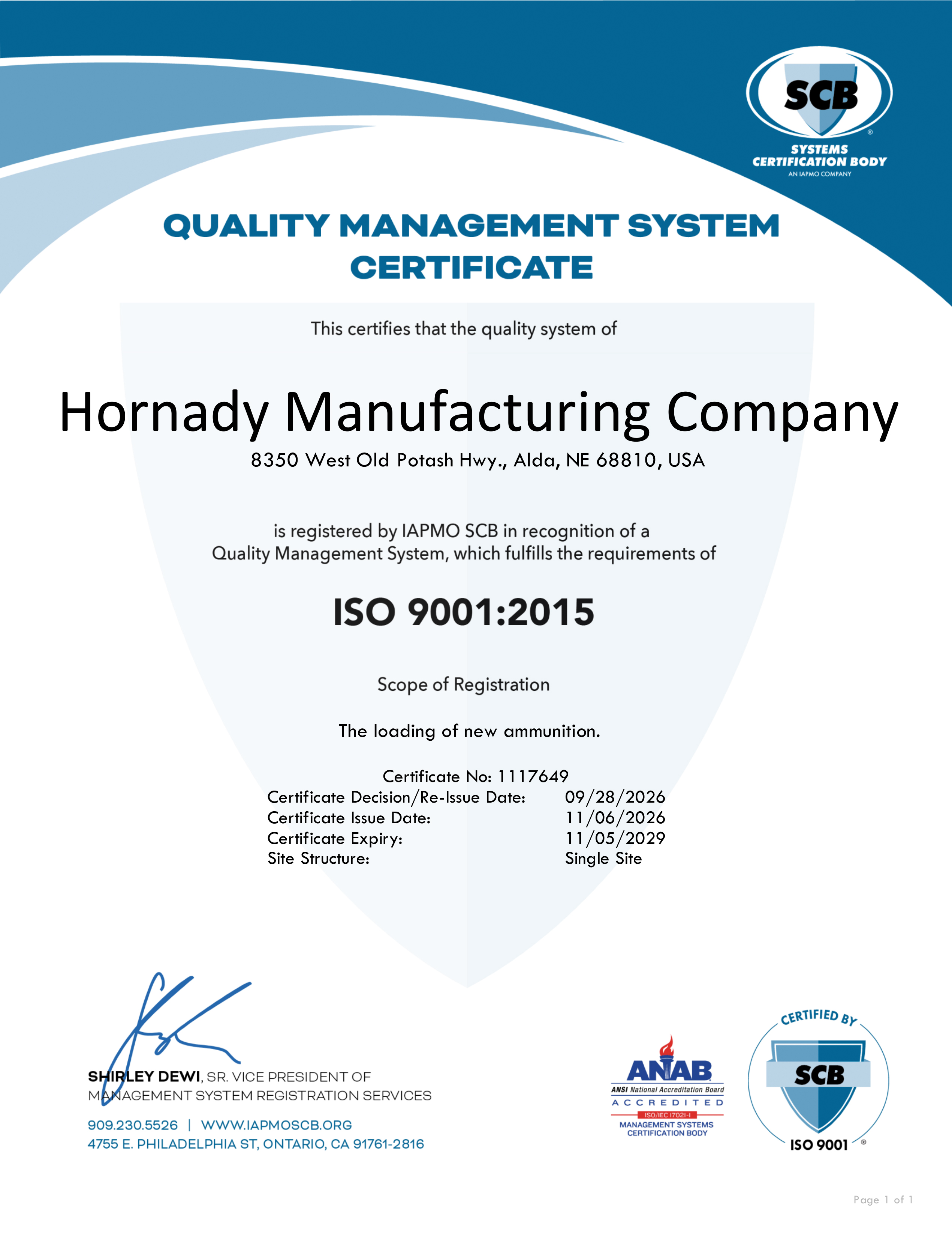 ISO Certificate image